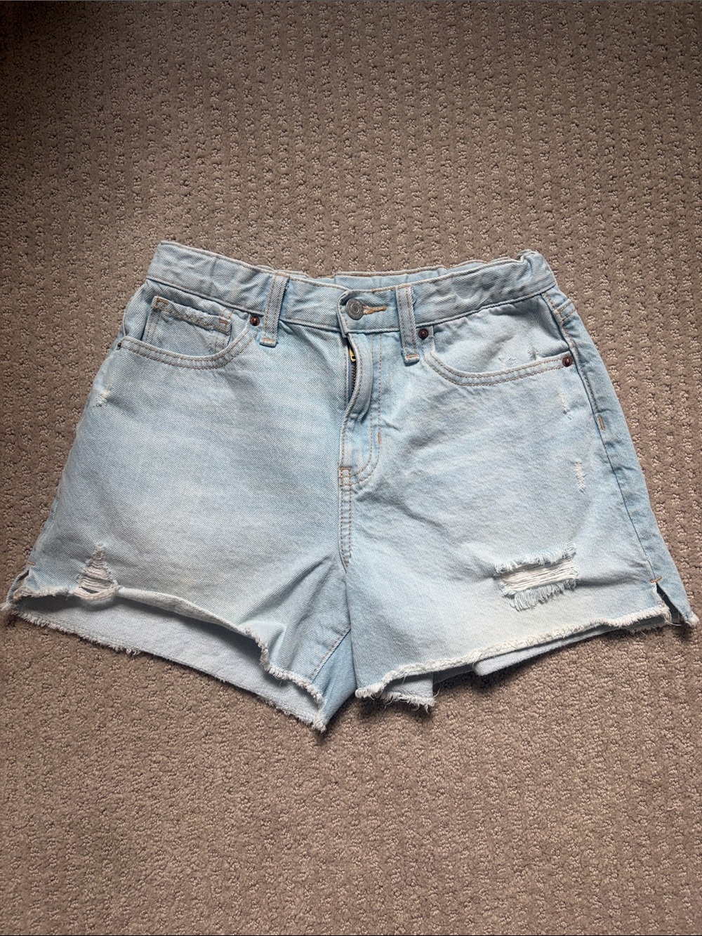 Old Navy High-Rise Built in Tough, Light Blue Denim Short